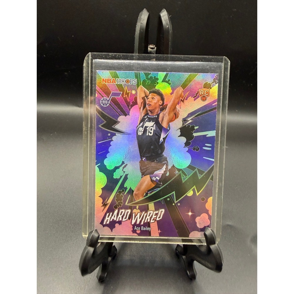 Ace Bailey 2025-26 Topps NBA Hoops Hard Wired #HW-25 Holo Rookie Insert